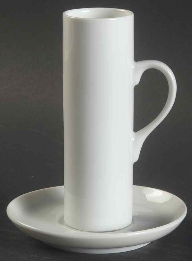 Forma White Cafe Au Lait Cup & Saucer Set by Schmid-1