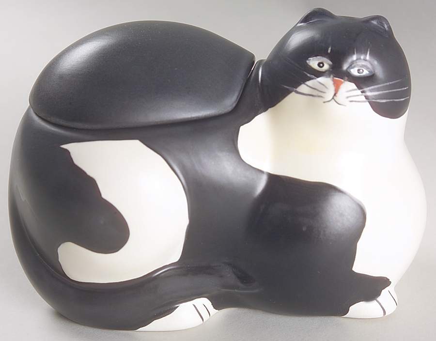 Cat Collection Figural Sugar Bowl & Lid by Sakura-1