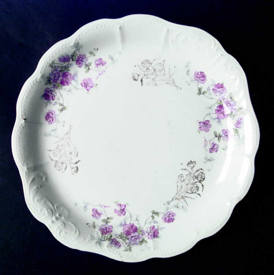 SPF5 Handled Cake Plate by Sevres Porcelain (France)-1