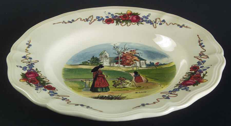 Obernai Large Rim Soup Bowl by Sarreguemines-1