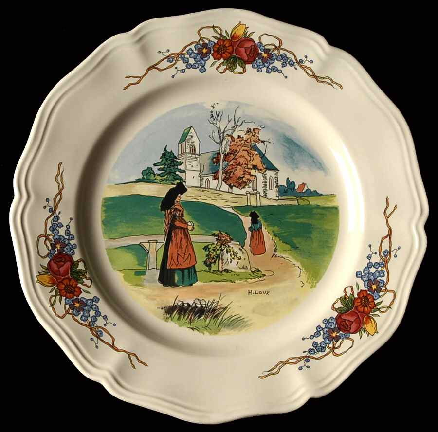 Obernai Salad Plate by Sarreguemines-1