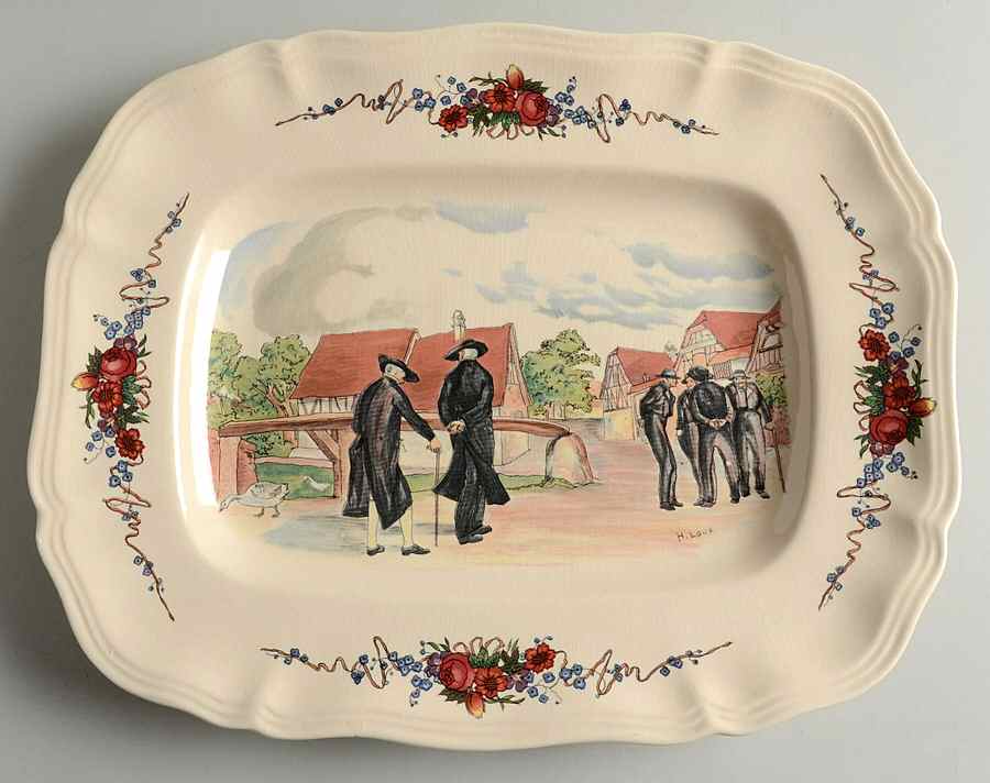 Obernai 12" Rectangular Serving Platter by Sarreguemines-1