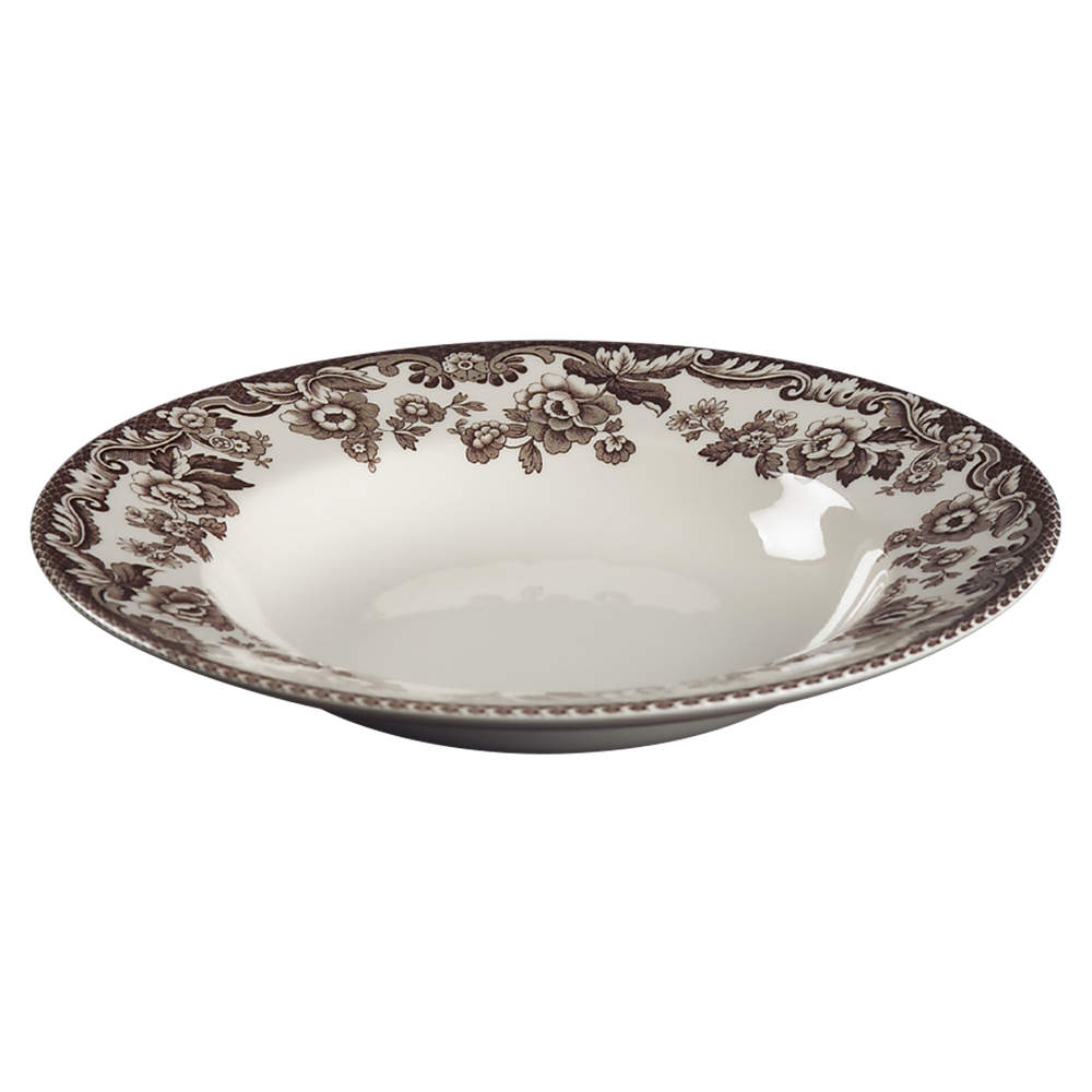 Delamere Brown Large Rim Soup Bowl by Spode-1