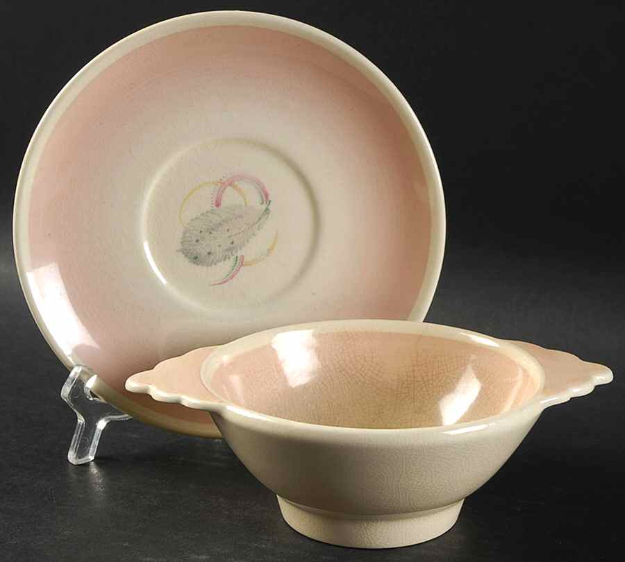 SCO20 Flat Cream Soup Bowl & Saucer Set by Susie Cooper-1