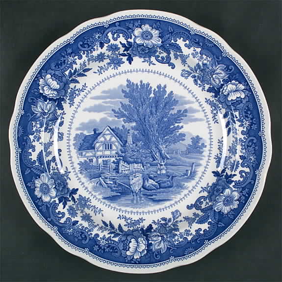 Williamsburg Country Scenes Dinner Plate - Set of 6 Motifs by Spode-1