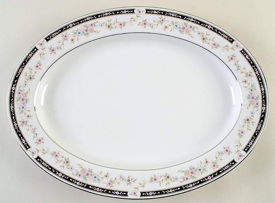 Camille 16" Oval Serving Platter by Society (Japan)-1
