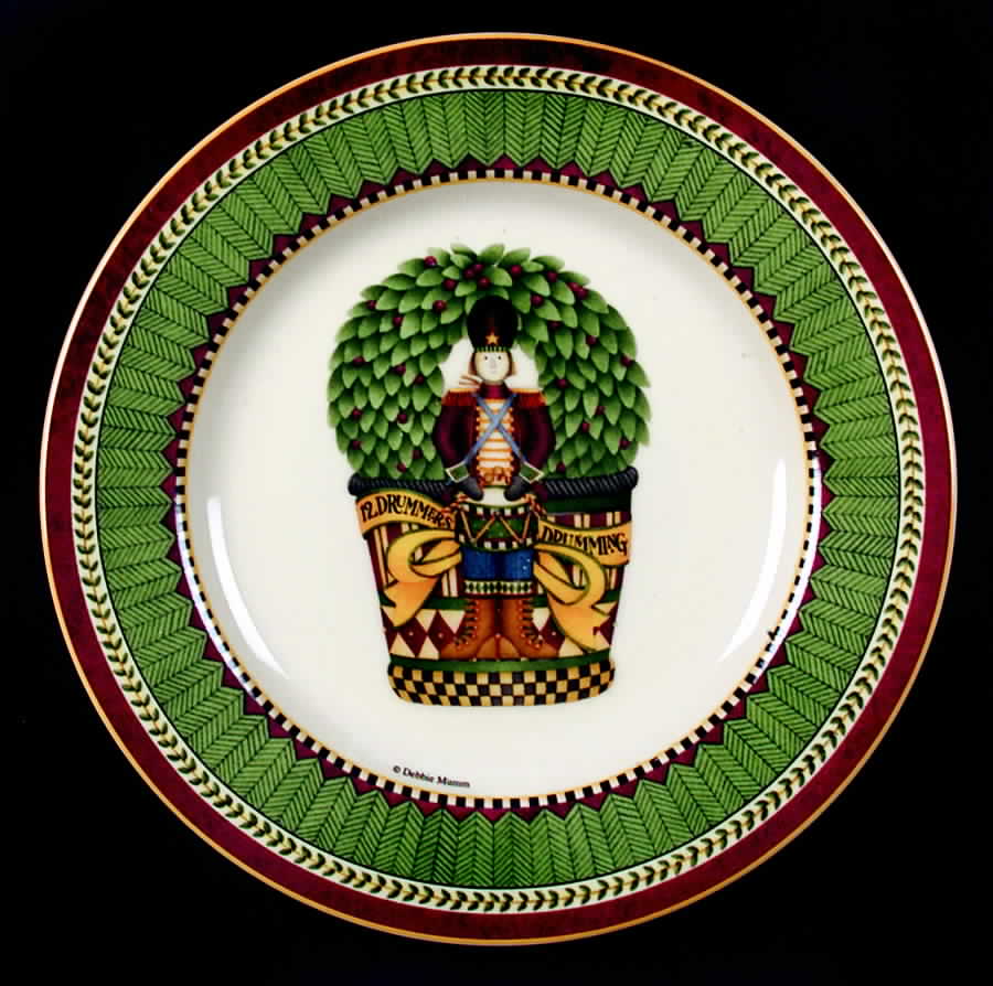 Twelve Days of Christmas (Cream Back) Salad Plate by Sakura-1