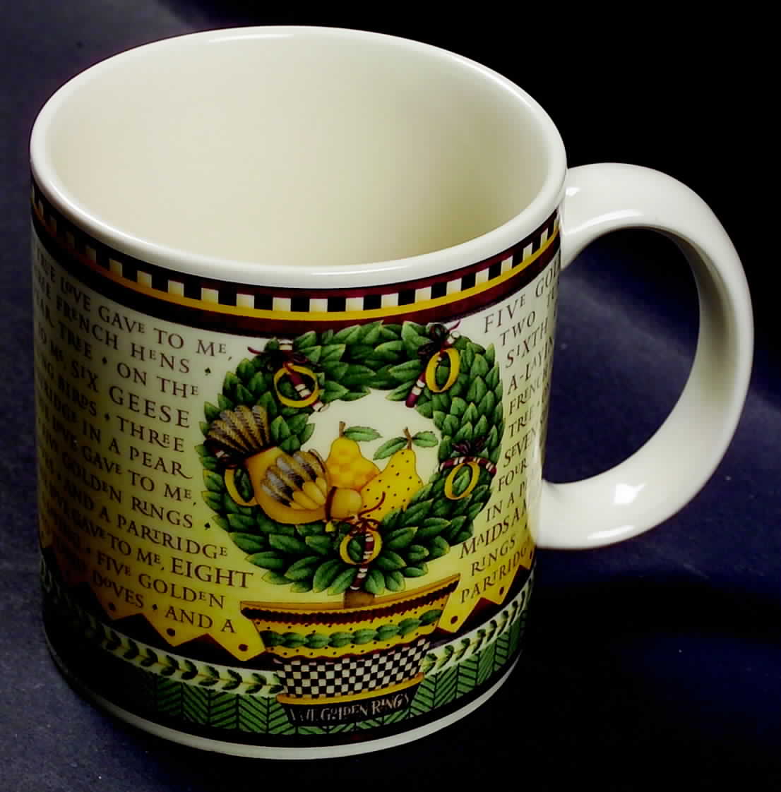Twelve Days of Christmas (Cream Back) Mug by Sakura-1