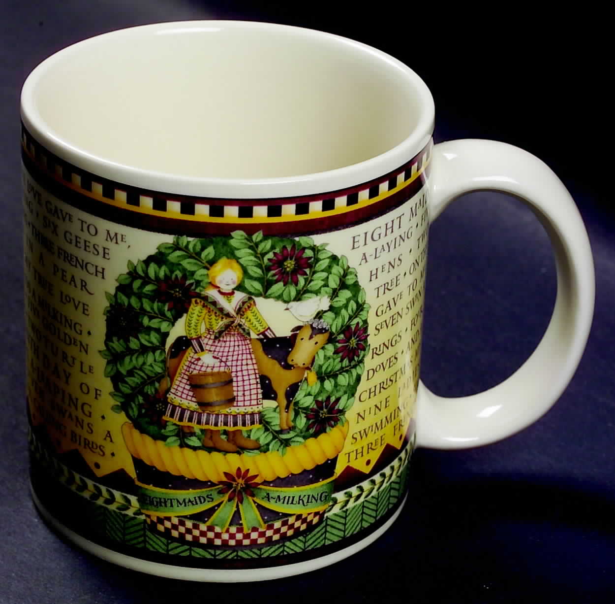 Twelve Days of Christmas (Cream Back) Mug by Sakura-1