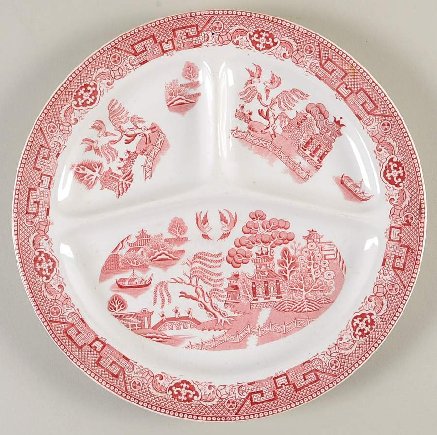 Willow Red Grill Plate by Societe Ceramique-1