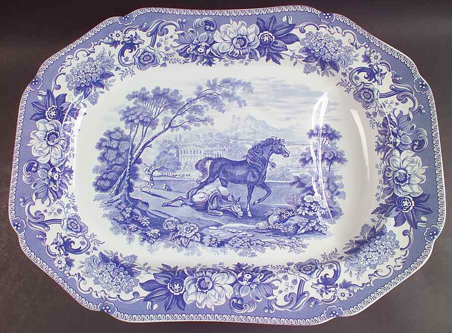 Signature Collection 20" Oval Platter with Well by Spode-1