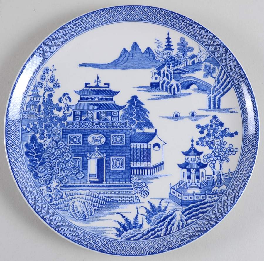 Willow Series (Blue Room) Coupe Salad Plate by Spode-1