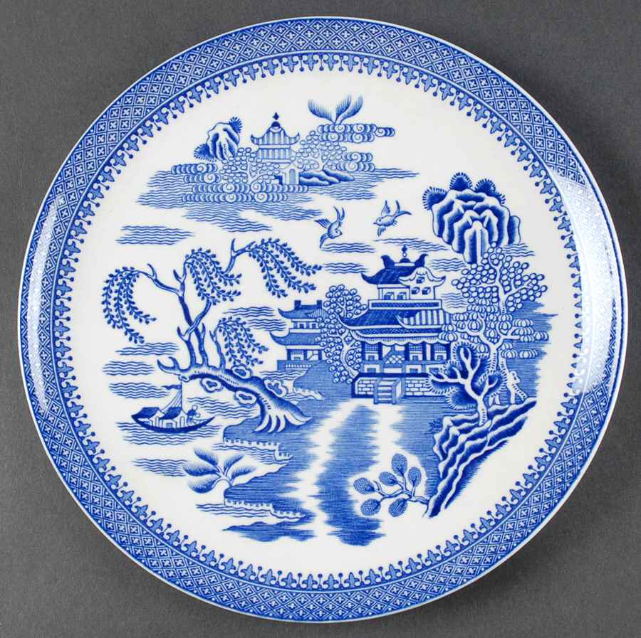 Willow Series (Blue Room) Coupe Salad Plate by Spode-1