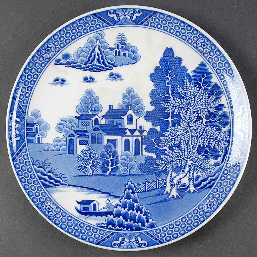 Willow Series (Blue Room) Coupe Salad Plate by Spode-1