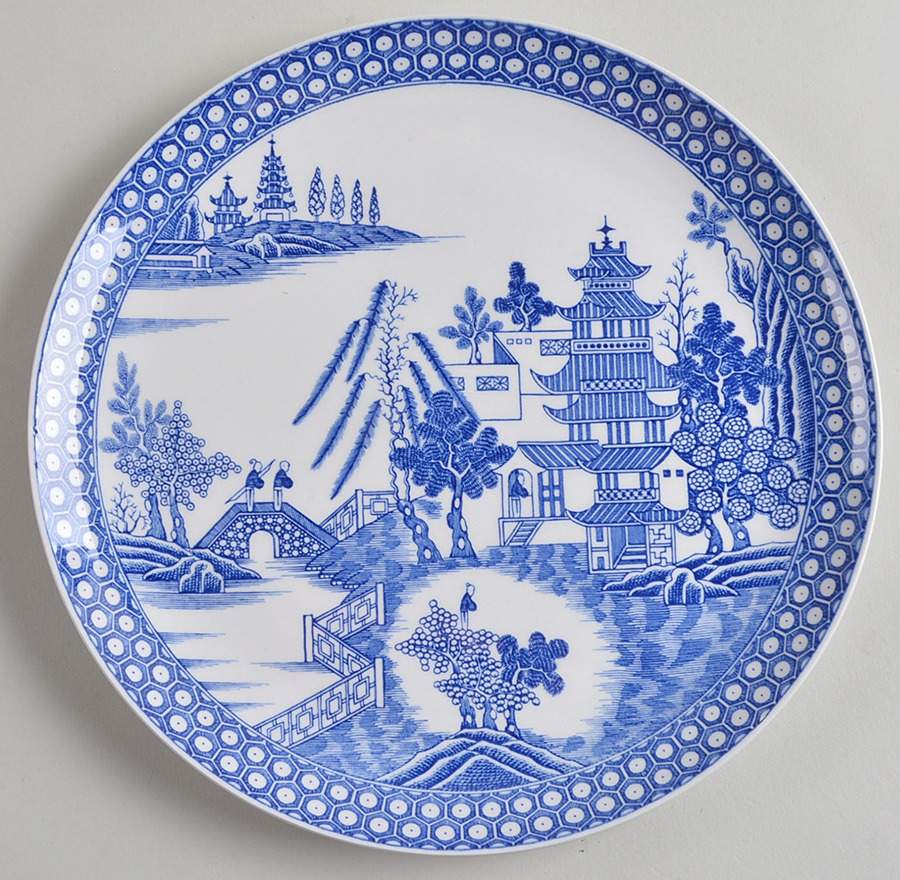Willow Series (Blue Room) Coupe Salad Plate by Spode-1