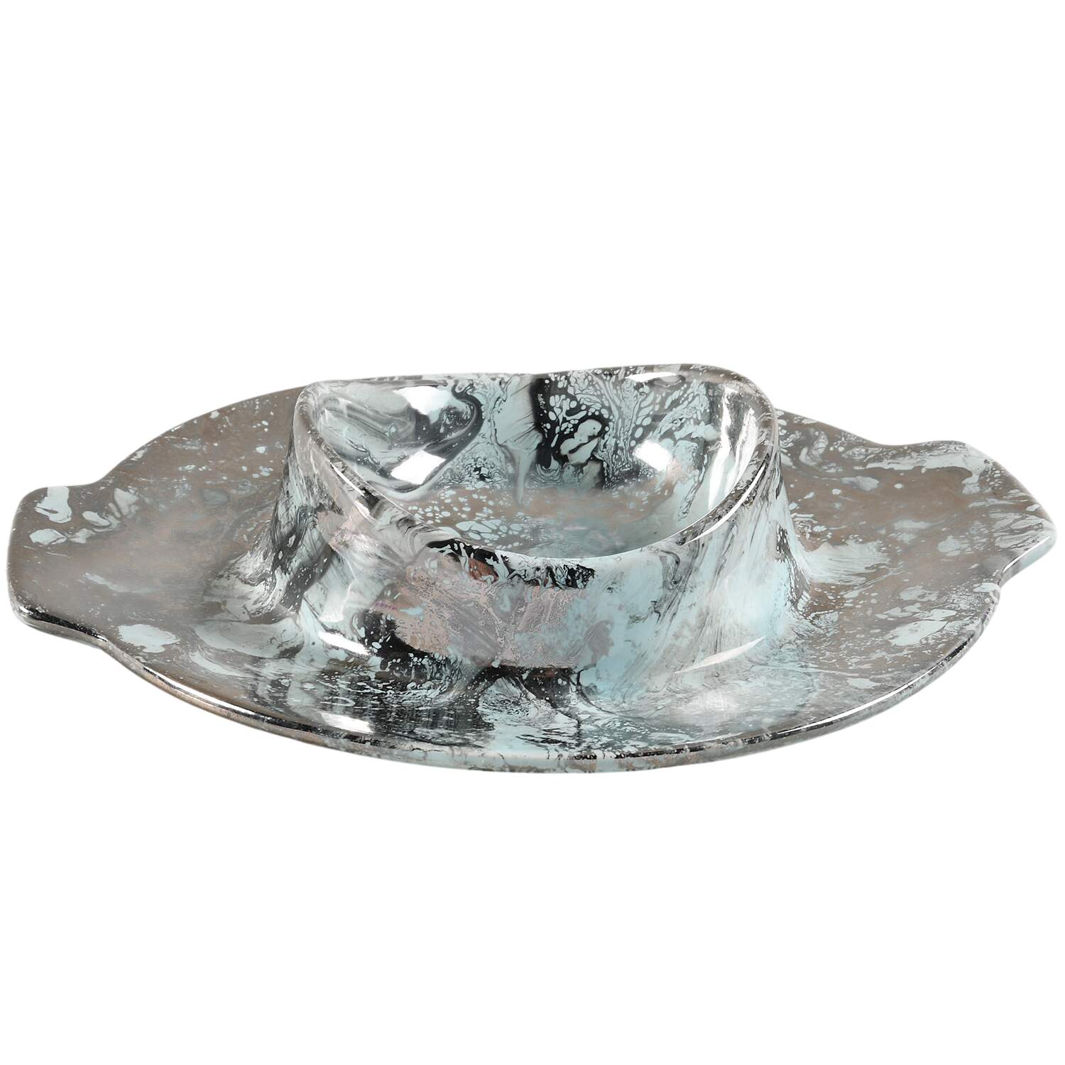Mist Turquoise 1 Piece Chip & Dip by Santa Anita-1