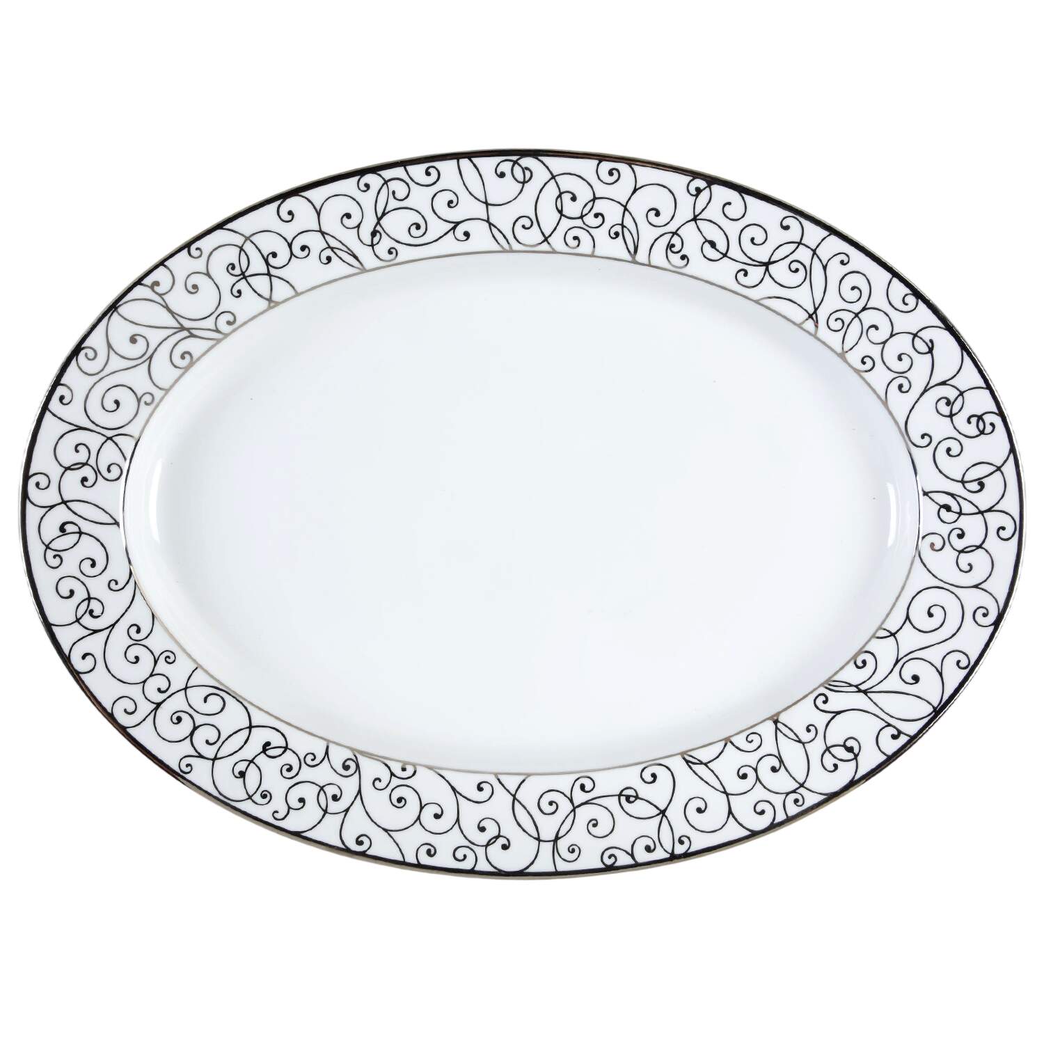 Plaza 15" Oval Serving Platter by Spal Porcelanas-1