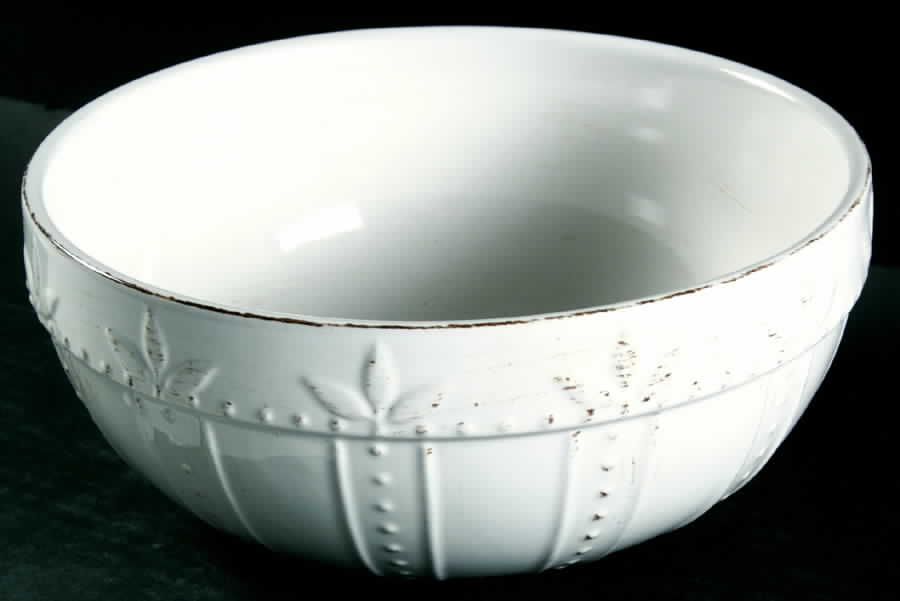 Sorrento Jicama (White, Terra Cotta Accents) 7" Mixing Bowl by Signature-1