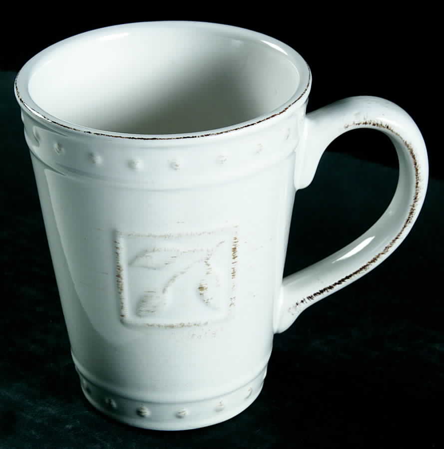Sorrento Jicama (White, Terra Cotta Accents) Mug by Signature-1