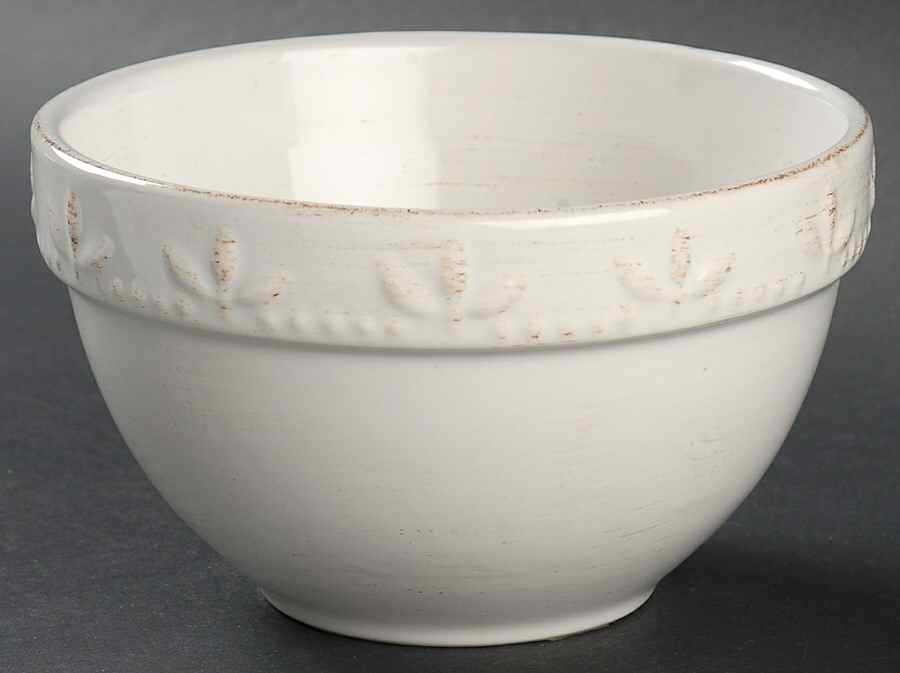 Sorrento Jicama (White, Terra Cotta Accents) 6" All Purpose Bowl by Signature-1