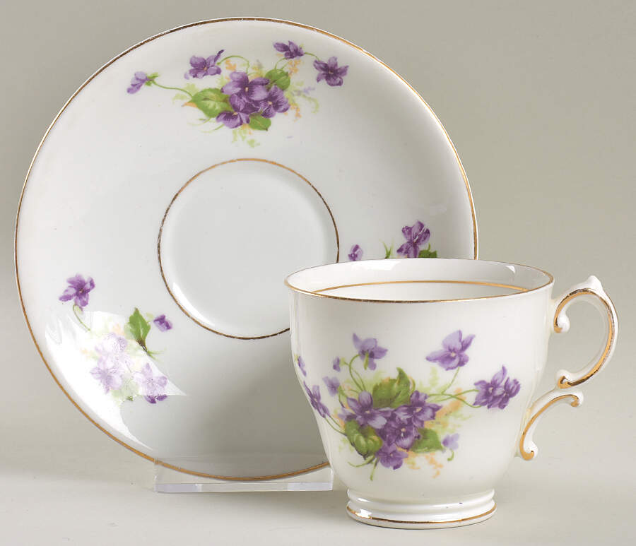 124-13 Footed Cup & Saucer Set by Stanley China (ENG)-1