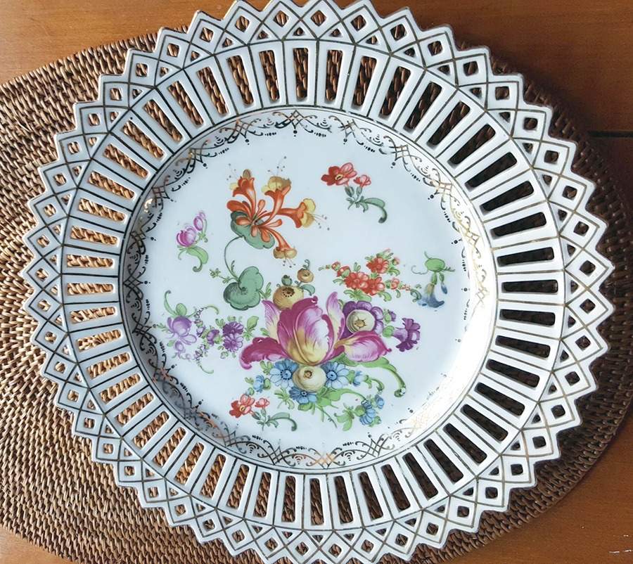 Dresden Flowers Dinner Plate by Schumann - Bavaria-1