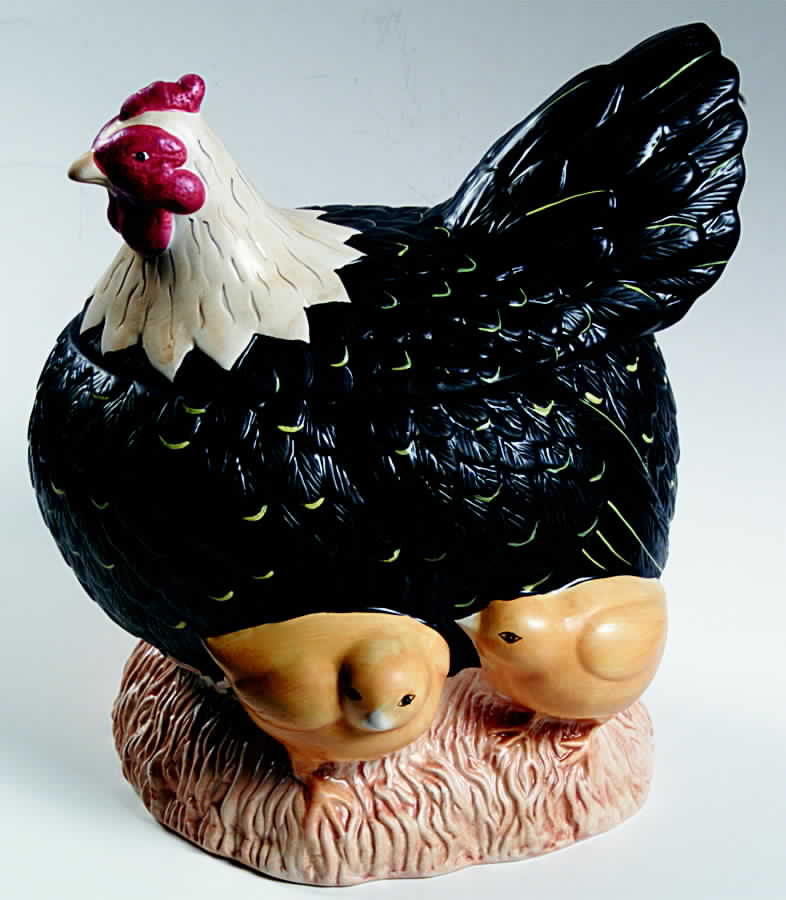 Henny Penny Figural Cookie Jar & Lid by Sakura-1