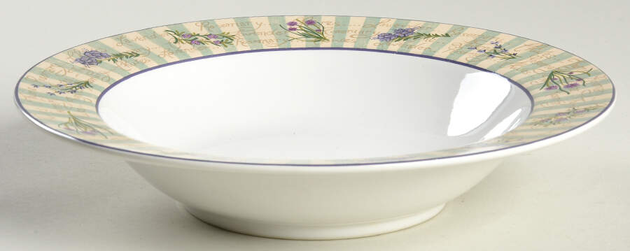 Herb Garden Rim Soup Bowl by Sakura-1