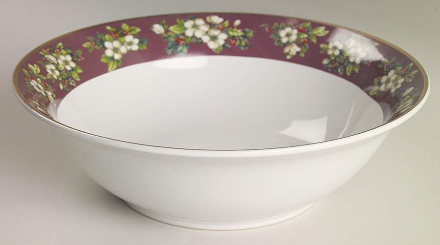 Splendor Burgundy 9" Round Vegetable Bowl by Sakura-1