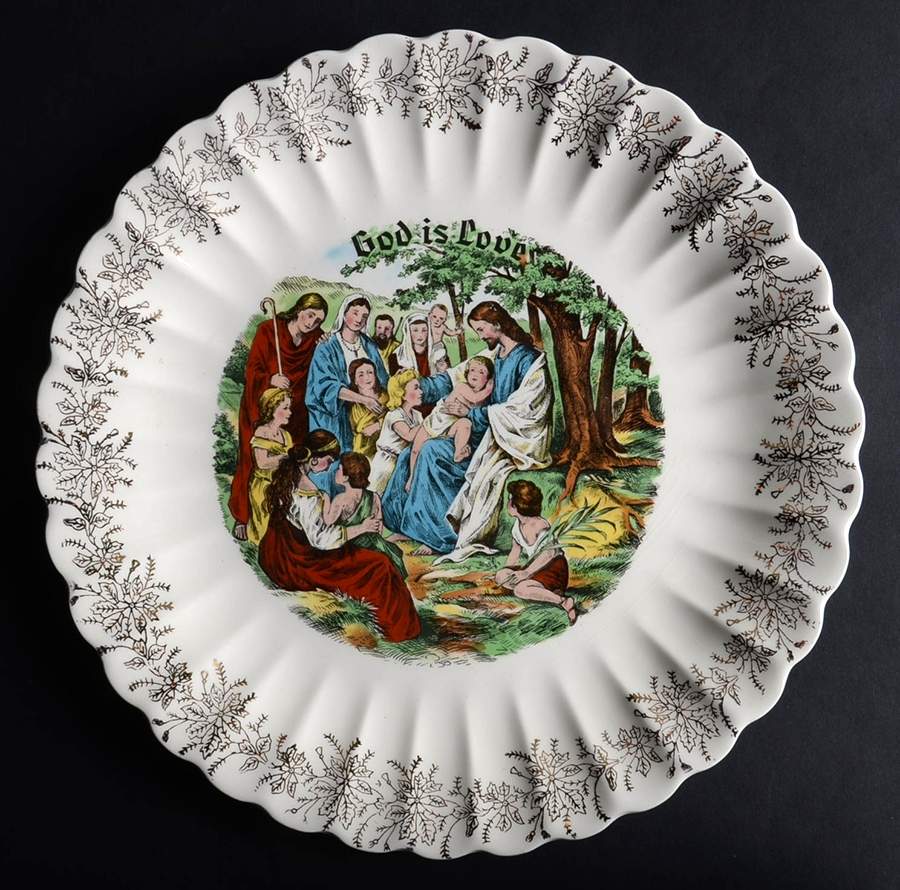 God Is Love Luncheon Plate by Sanders-1