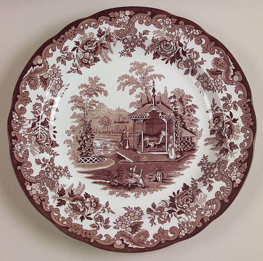 Archive Collection Brown Dinner Plate by Spode-1