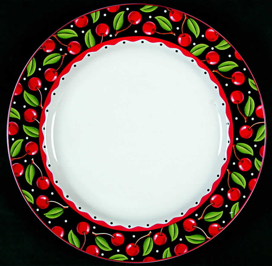 Cherries (Decorated Verge) Dinner Plate by Sakura-1
