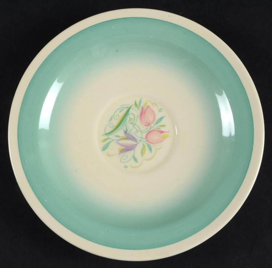 Dresden Spray Saucer for Breakfast Cup by Susie Cooper-1