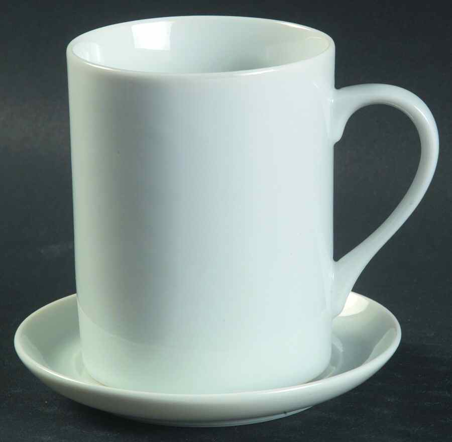 Forma White Flat Demitasse Cup & Saucer Set by Schmid-1