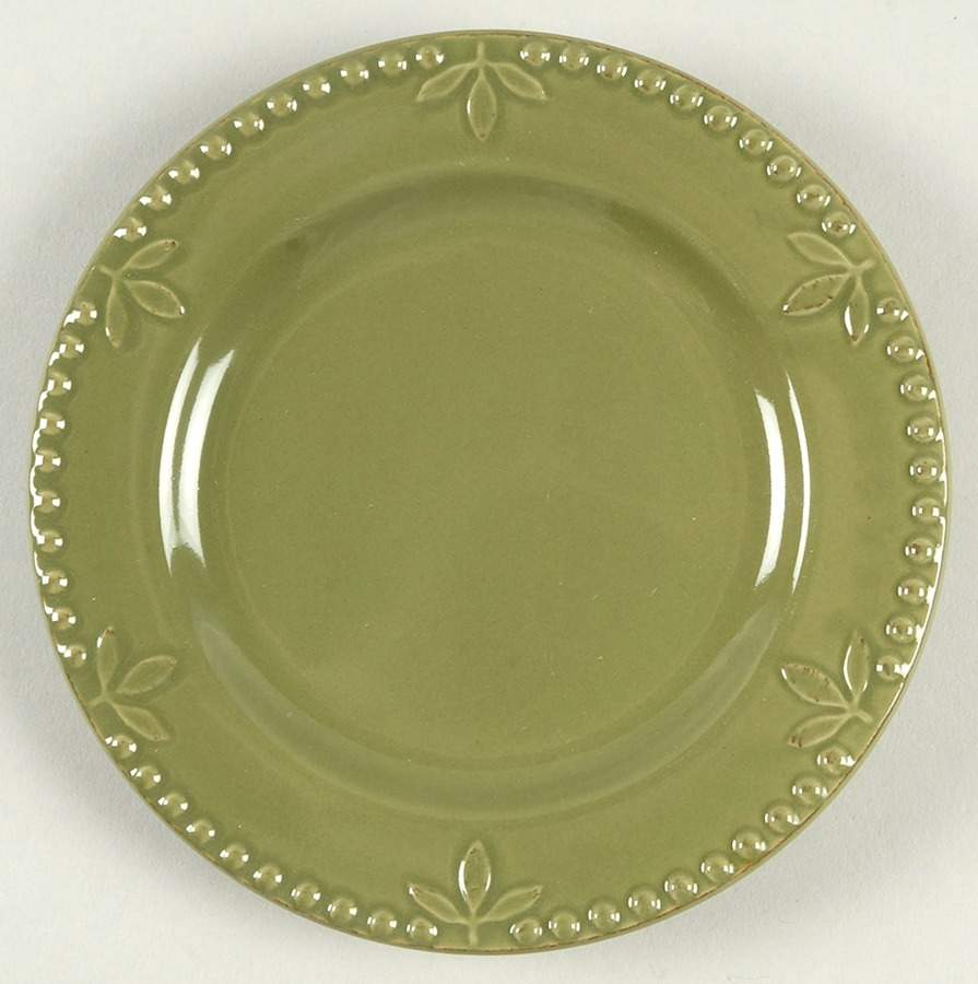 Sorrento Oregano (Green) Bread & Butter Plate by Signature-1
