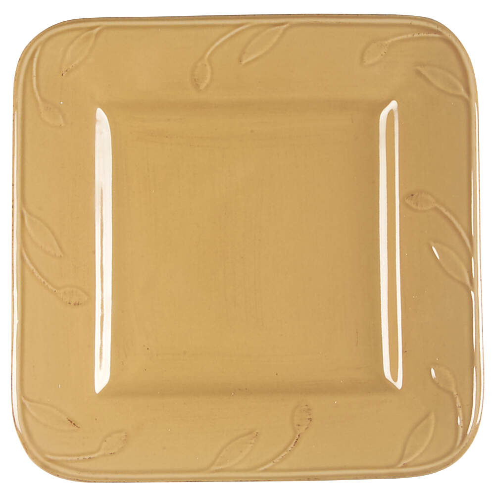 Sorrento Wheat (Gold) Square Salad Plate by Signature-1