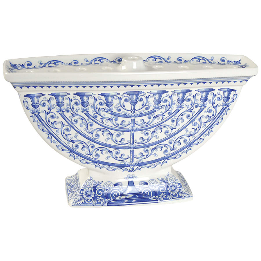 Blue Room (Judaic Collection) Menorah by Spode-1