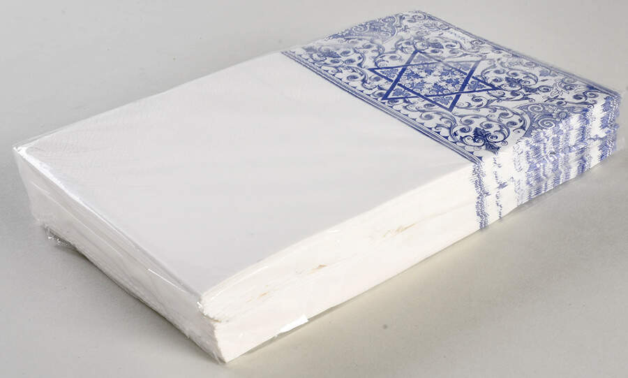 Blue Room (Judaic Collection) Package of Paper Guest Dinner Napkins by Spode-1