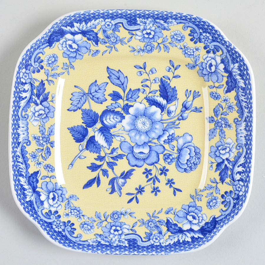 Blue Room Garden Collection (Yellow Background) Appetizer Plate by Spode-1