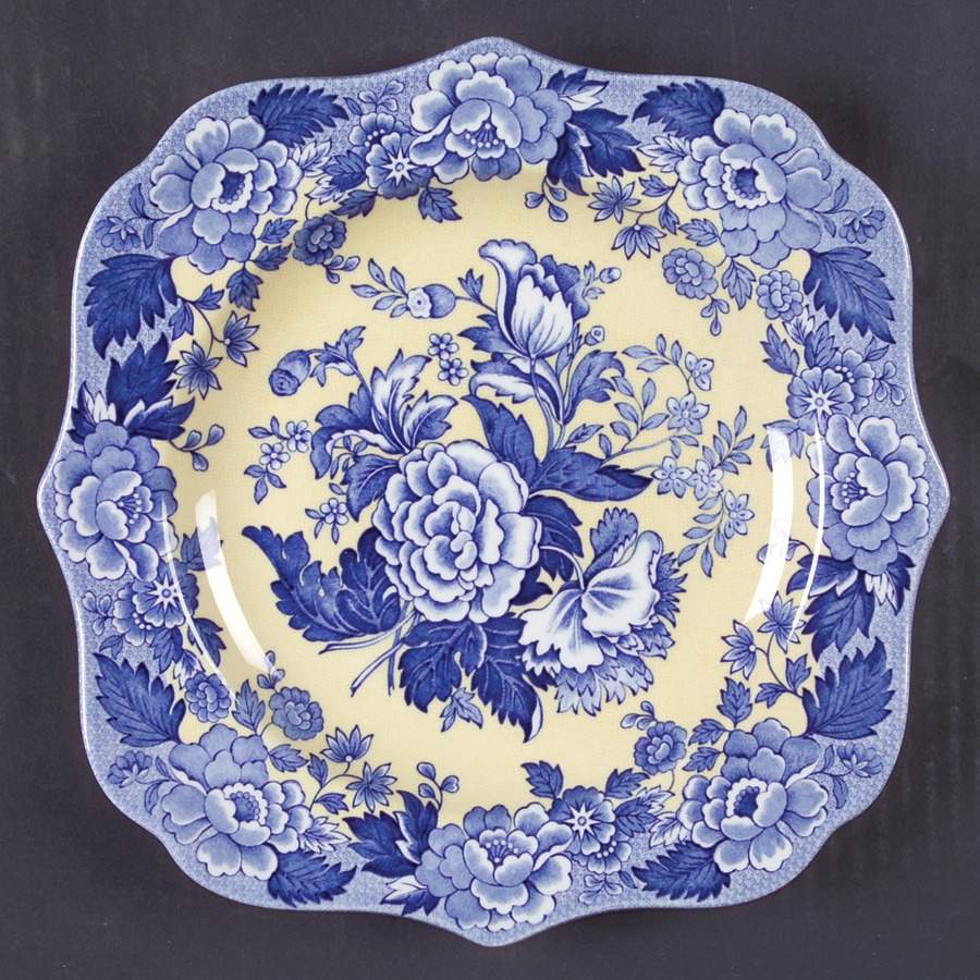 Blue Room Garden Collection (Yellow Background) Buffet/Dessert Plate by Spode-1