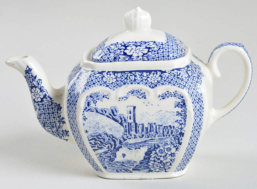 Afternoon Tea Collection Blue Individual Teapot & Lid by Sadler-1