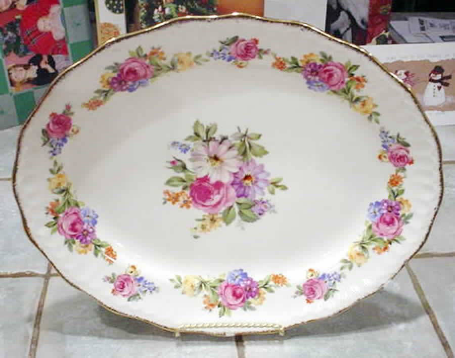 SWI139 14" Oval Serving Platter by Swinnertons-1