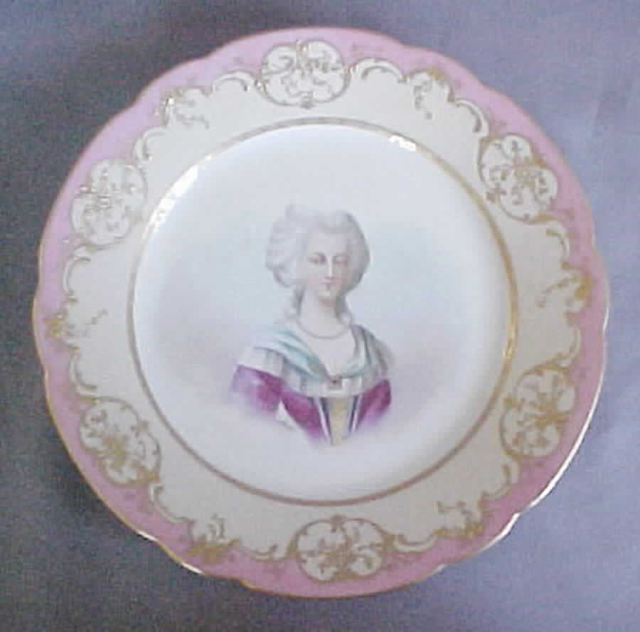 Madame Dubarry Dinner Plate by Sevres Porcelain (France)-1