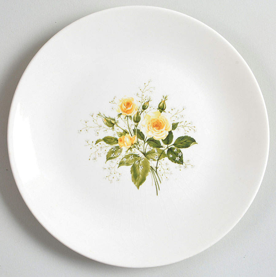 Cathy Rose Yellow (Coupe, No Trim) Bread & Butter Plate by Sabin-1
