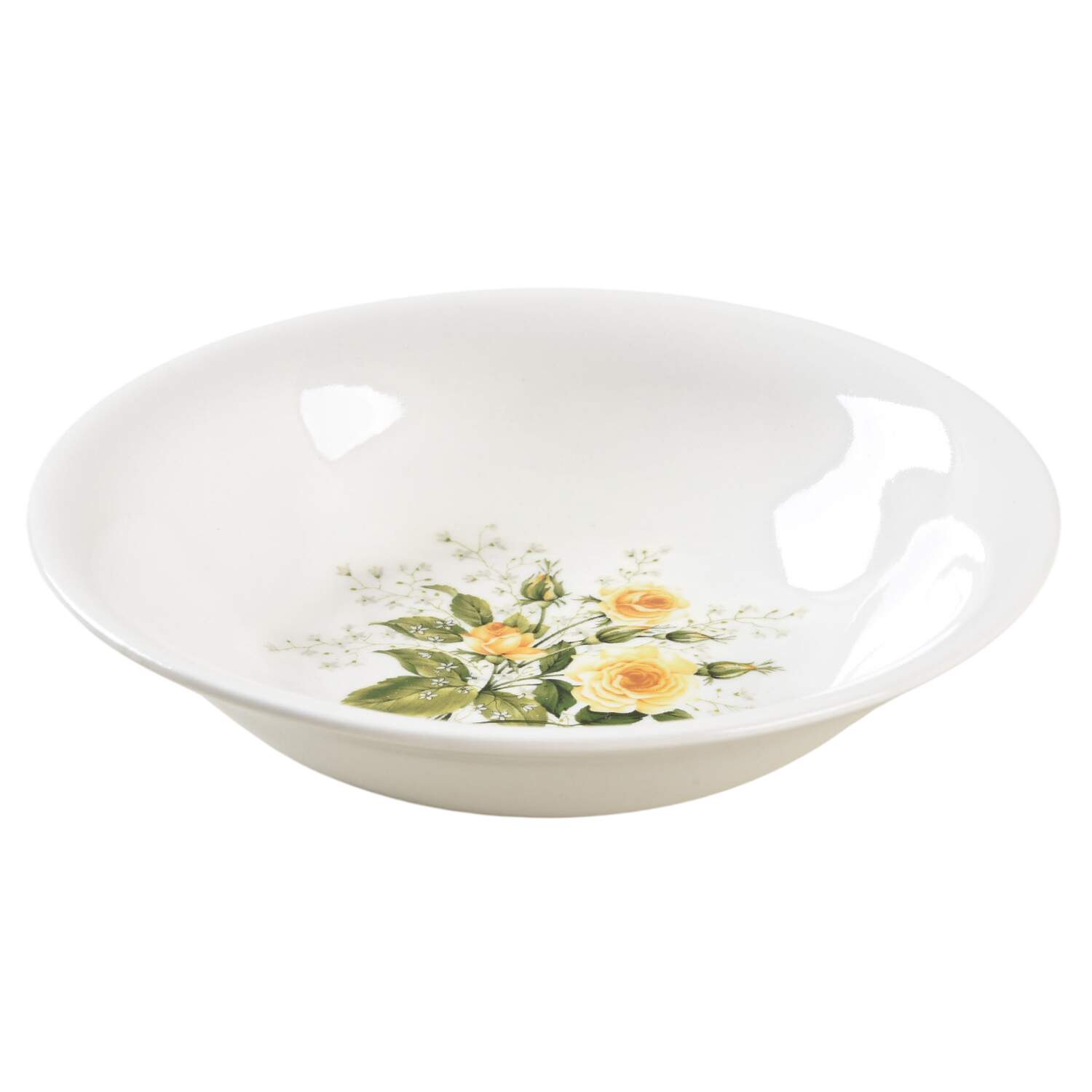 Cathy Rose Yellow (Coupe, No Trim) Fruit/Dessert (Sauce) Bowl by Sabin-1