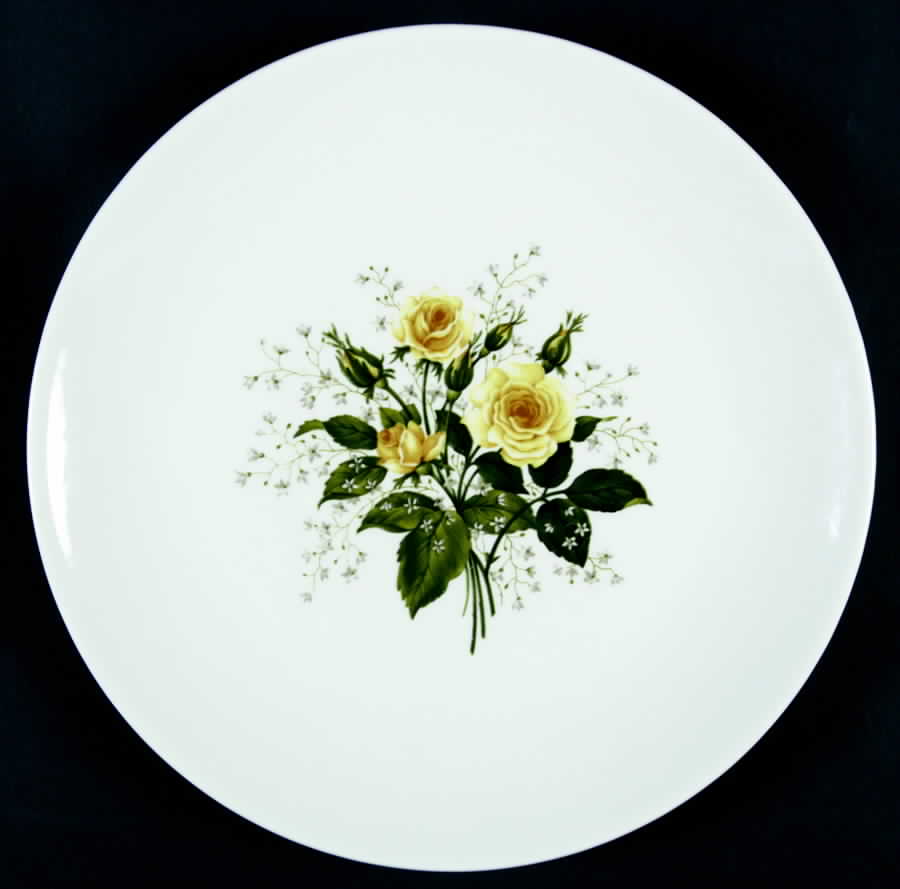 Cathy Rose Yellow (Coupe, No Trim) Luncheon Plate by Sabin-1