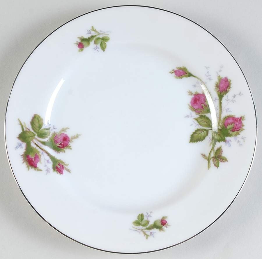 Silvia (Platinum Trim) Salad Plate by Spring China-1