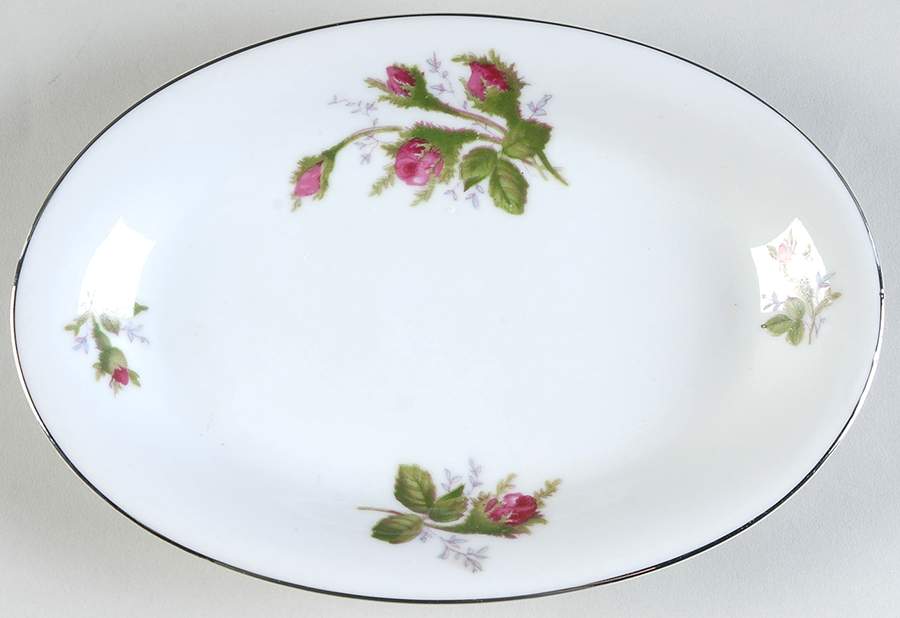 Silvia (Platinum Trim) Relish/Gravy Underplate by Spring China-1