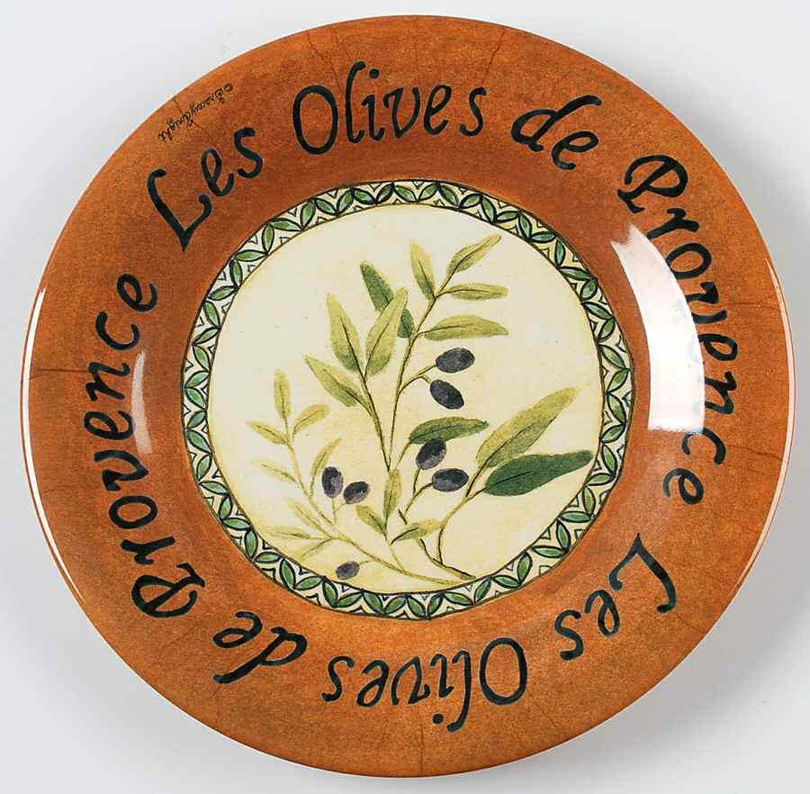 Les Olives Melamine Salad Plate by Sakura-1