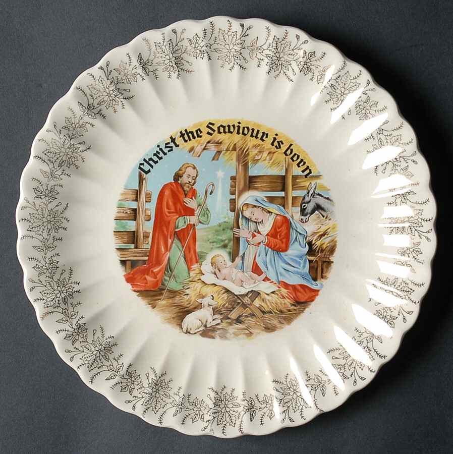 Christ the Saviour Is Born Luncheon Plate by Sanders-1